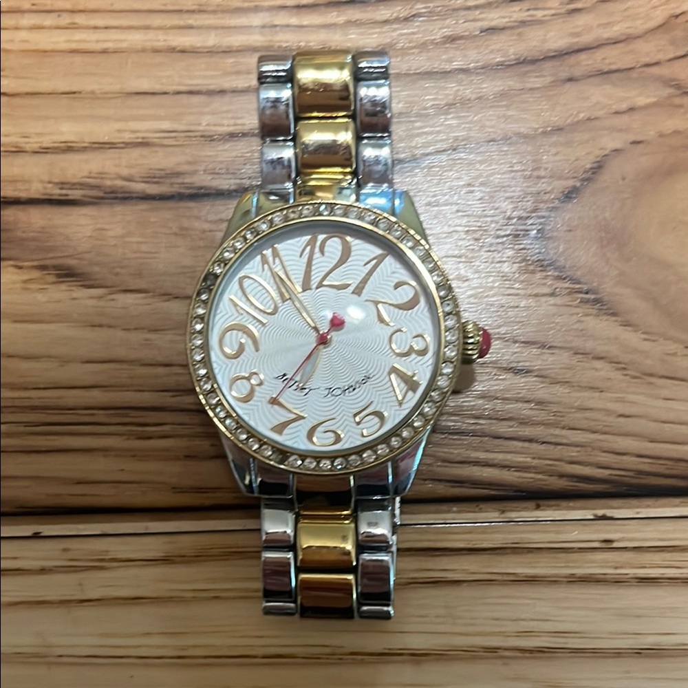 Betsey  Johnson Gold and Silver Watch